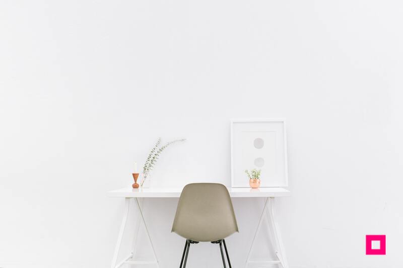 Simple white desk