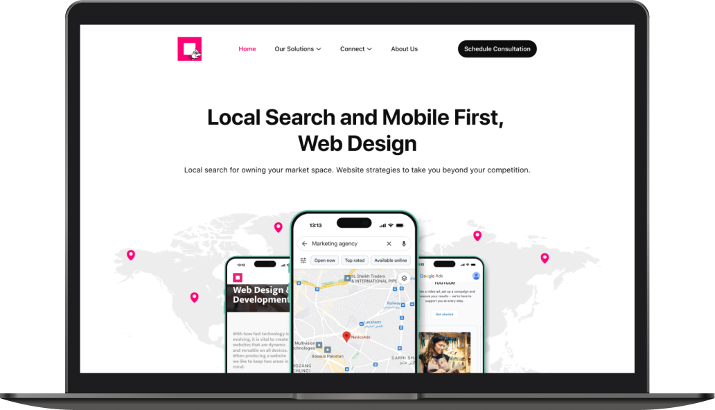 Impressions Agency's local search and mobile-first web design for small business SEO