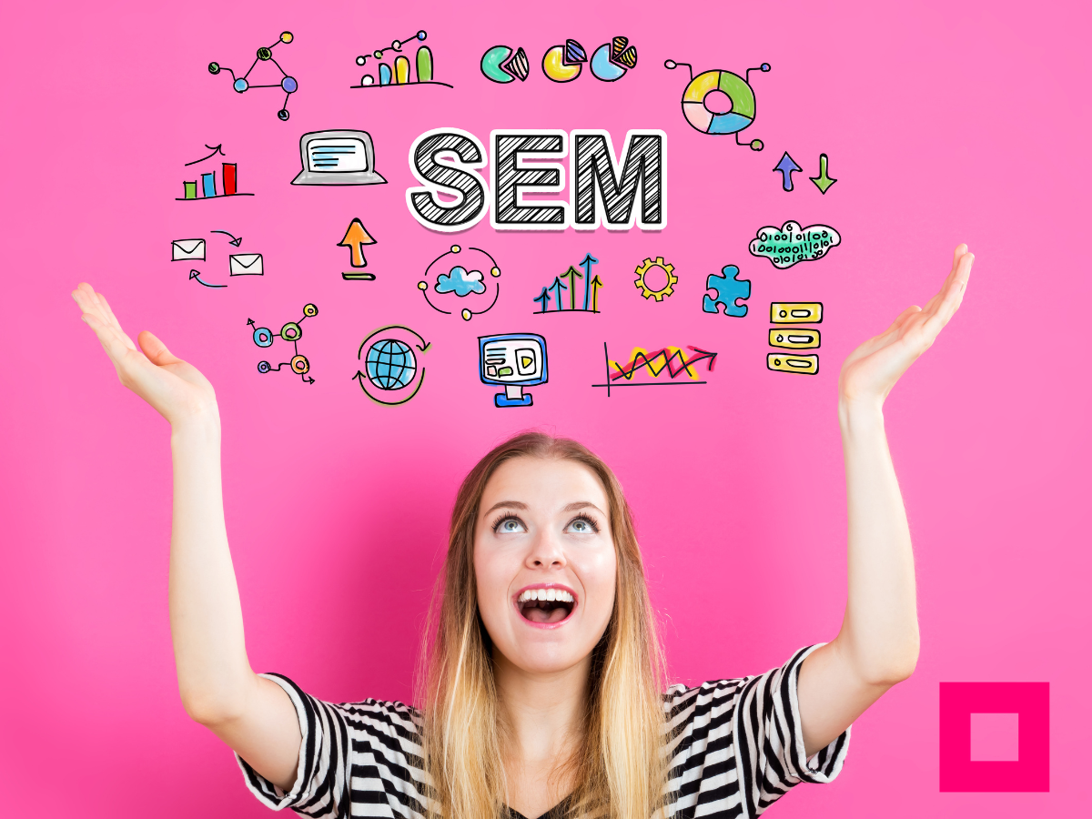 SEM concept with young woman | Impressions Agency